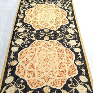 Vintage Chiffon Floral Patterned Oblong Scarf